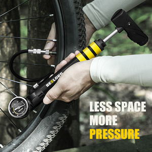 BEELORD – Mini <span class=keywords><strong>pompe</strong></span> à vélo Portable en alliage d'aluminium, gonfleur de pneus, <span class=keywords><strong>vtt</strong></span>, vélo électrique, <span class=keywords><strong>pompe</strong></span> à Air manuelle avec manomètre - Product Image 6