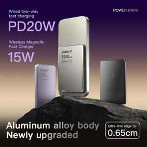 Banco de Energía Inalámbrico Magnético de Aleación de Aluminio LX6 de 5000 mAh/10000 mAh con Cuerpo Ultra Delgado de 6.5 mm y Carga Rápida de 15 W - Product Image 5