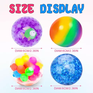 Wholesale Colorful Rainbow Squishy Squeeze Ball Stress Relief Fidget <b>Toy</b> - Product Image 2