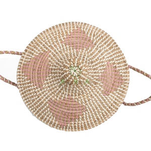 ตะกร้าเก็บหญ้าทะเลสานด้วยมือพร้อมฝาปิดสำหรับห้องซักรีดห้องนั่งเล่นห้องครัวสไตล์บ้านภาชนะอเนกประสงค์ - Product Image 6