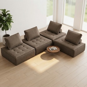 Fauteuil paresseux individuel en tissu sans cadre avec mousse à mémoire de forme, pour balcon, salon, inclinable, de loisirs, type pouf - Product Image 4