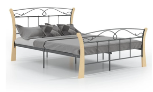 Black Modern Metal <strong>Bed</strong> Frame with Storage for Teenagers or <strong>Guests</strong> Living Room Use. Dimensions 120*200cm - Product Image 3