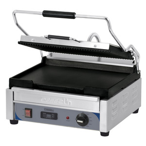 Plancha para Panini Premium Grande con Superficie Acanalada y Lisa, con Temporizador, para Preparar Sándwiches - Product Image 1