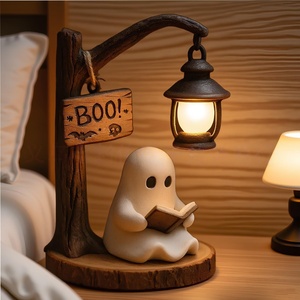 Veilleuse d'Halloween 3D en résine en gros, adorable petit article de décoration de table pour fêtes et maison, ambiance chaleureuse - Product Image 6