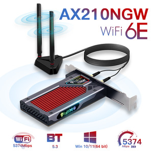 การ์ดเครือข่ายไร้สายแบบดูอัลแบนด์ 5G ความเร็วสูงสำหรับเดสก์ท็อป Win/Linux รองรับ PCIe พร้อมตัวรับสัญญาณ Gigabit Wifi ในตัว รุ่น FV-AX5400 <span class=keywords><strong>AX210</strong></span> - Product Image 6