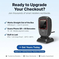 Lector de Códigos QR Omnidireccional de Escritorio, Conexión USB, Plug & Play, 1D 2D, para Tiendas de Conveniencia, Pagos WeChat, Caja Registradora