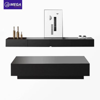 MEGA, venta al por mayor, moderno soporte de TV convertible, muebles de madera y metal para sala de estar, unidades de TV y mesa de centro