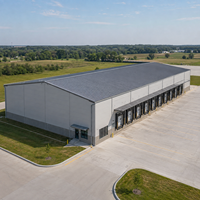 Structure en acier durable pour entrepôt, conforme aux normes AISC, résistante aux intempéries, atelier métallique préfabriqué, garage, hangar, bâtiment industriel