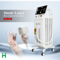 Machine d'épilation au laser à diode multi-longueurs d'onde 755 808 940 1064 nm, type support vertical, refroidissement par glace, épilation indolore