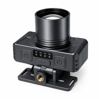 Linterna Frontal LED XJ-608 con Zoom Telescópico, 50 W, 3000 mAh, Recargable Tipo-C, Haz de Luz de 200-500 m para Camping y Senderismo
