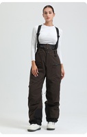 Pantalons de ski pour femmes et hommes, avec sangles, doublure épaisse matelassée, respirants, imperméables, coupe-vent, chauds, résistants à l'usure, pour skis simples/doubles