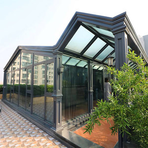 Verrière de balcon de villa extérieure moderne en verre feuilleté doublement trempé, sur mesure en usine, avec puits de lumière - Product Image 1