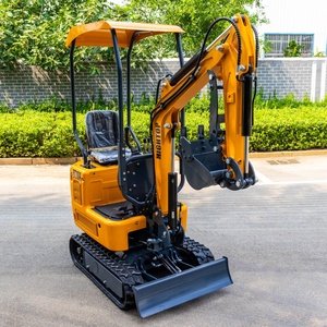Mini-excavatrice HIGHTOP Factory Pilot <span class=keywords><strong>Joystic</strong></span> 1 tonne, pelle hydraulique HT10A, micro-pelle avec bras pivotant et godet offert - Product Image 2