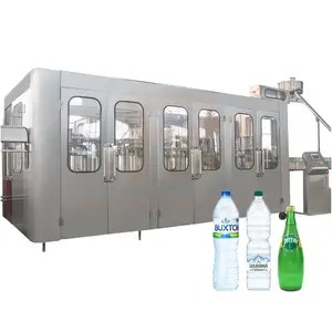 Turnkey project full automatic pet bottle drinking mineral water 3in1washing filling capping line plant in Nigeria