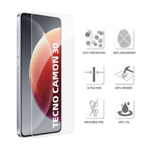 ฟิล์มกระจกเทมเปอร์หน้าจอสำหรับ tecno camon 30 30S PREMIER <span class=keywords><strong>Pro</strong></span> แพคเกจขายปลีก2.5D 9ชั่วโมง - Product Image 2