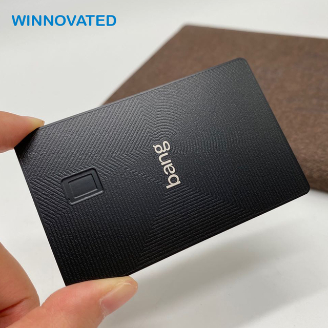 Emv Laser Engraved Black Dual Chip Metal Card