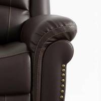 Canapé d'angle inclinable en cuir Air Leather de style européen moderne Frank Furniture avec structure en bois et éclairage LED pour salon