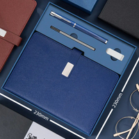 Cadeau d'entreprise personnalisé, journal en cuir avec stylo USB, cadeaux promotionnels d'affaires, ensemble cadeau de carnet 3 en 1 pour entreprise