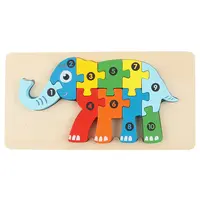 मोंटेसरी लकड़ी के बच्चों के खिलौना 3D पहेली आरा बोर्ड Tangram कार्टून पशु कार के लिए पहेलियाँ बच्चों बेबी शैक्षिक सीखने खिलौने