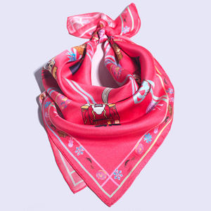 Diseño Personalizado para Ti: Pañuelos Cuadrados de Seda de Morera Estampados, Pañuelo Vintage de Seda Sable con Rosas, Pañuelo de Sarga para Bolso - Product Image 2