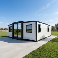 Villa ensoleillée, pods de vie autonomes, maison modulaire compacte, maison conteneur extensible, préfabriquée 40 pieds, CE WaterMark ISO