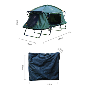 Cama de Camping Portátil para 2 Personas, Plegable, Elevada, con Toldo - Product Image 6