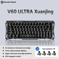 Nouveau clavier de jeu GravaStar Mercury V60 Ultra à effet Hall, 60 % filaire, déclenchement rapide 8000 Hz, 0,001 mm, RGB, ergonomique, pour l'e-sport