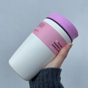 Nuovo Arrivo: Tazza da Caffè in Acciaio Inox a Doppia Parete da 12oz, Tumbler Isolato Antigoccia <span class=keywords><strong>con</strong></span> Coperchio Scorrevole per Auto - Product Image 4