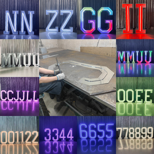 LEDA - Letras de Metal con Luces de Neón para Eventos y Fiestas, Diseño Nuevo, Profesionales, Resistentes para Exteriores, Blancas, RGB, para Bodas - Product Image 5