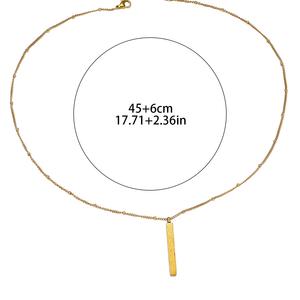 Collana Unisex con Pendente Quadrato in Acciaio Inossidabile Placcato Oro con Scritta Islamica Araba <span class=keywords><strong>Allah</strong></span> - Product Image 4