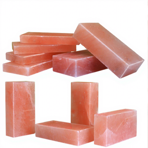 Briques de sel de l'Himalaya écologiques sur mesure 20x10x2.5 cm 100% Organic Glow faites à la main pour la décoration intérieure avec personnalisation - Product Image 1