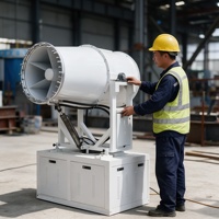 Canon à brouillard robuste de 50 m pour la suppression de la poussière avec atomisation puissante pour les chantiers de démolition