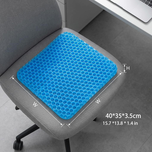 Coussin de siège carré en gel TPE alvéolé rafraîchissant avec housse amovible et lavable, antistatique, personnalisable pour usage domestique - Product Image 2