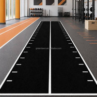 Tapis de sport synthétique noir de haute qualité pour fitness, gamme HRX LINE PRODUCTS, support pour traîneau, taille et logo personnalisables, graphismes sur mesure