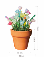 Kit de fabrication de plantes en perles DIY, kits de création de plantes en perles de verre, attrape-soleil floral, ensemble de démarrage pour l'artisanat de jardin avec perles de rocaille vertes en cristal