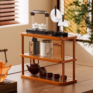 Retro-style <b>desktop</b> <b>shelf</b> for tea tables, coffee tables, cup holders, and home use, suitable for entryways, key racks, and - Product Image 4