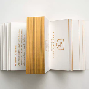 Biglietti <span class=keywords><strong>da</strong></span> Visita di Lusso Personalizzati con Bordo Dorato, <span class=keywords><strong>Cartoncino</strong></span> Goffrato, Biglietti di Ringraziamento per Piccole Imprese - Product Image 1