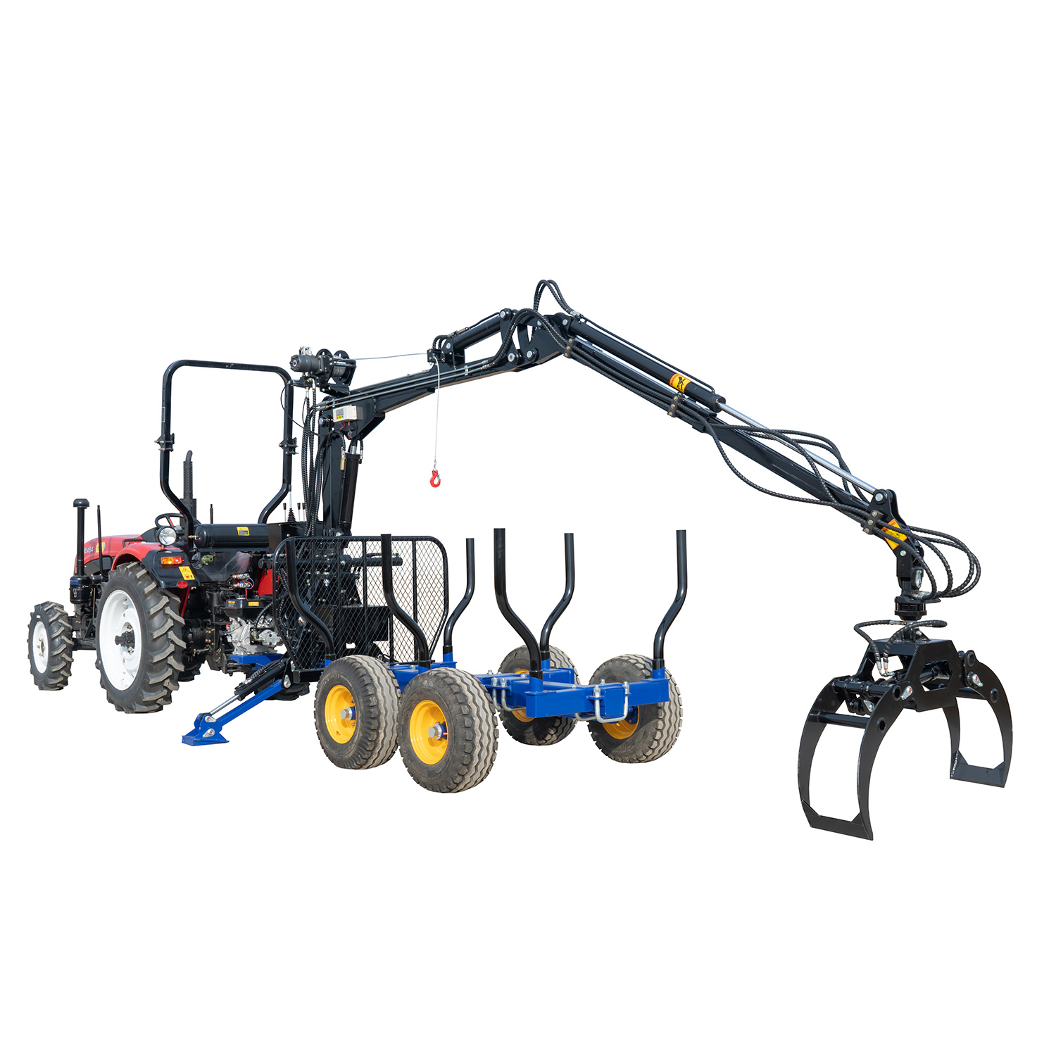 Трактор реализации журналы Трейлер с краном