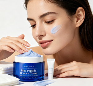 Crema Facial Hidratante Elástica con Péptidos Azules y Logotipo Personalizado, Repara la Barrera Cutánea, Antiarrugas, Venta al Por Mayor OEM - Product Image 3