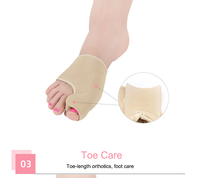 Youxian 增强型护脚器脚趾分隔器大脚趾支撑器舒适尼龙/布料/橡胶/SEBS材质足部护理鞋垫