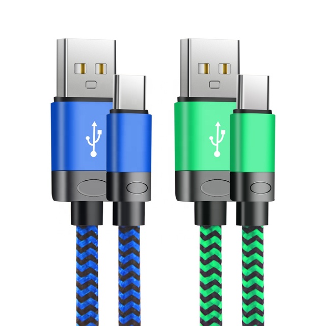 High Speed 3ft 6ft 10ft Nylon Braided USB Data Cable 2.1A for iphone Cable Fast Charge Micro Usb Cable for iPhone 8 X 11 12 13..