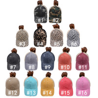 Topi Baseball Wanita Motif Leopard Vintage, 6 Panel, Jaring Silang, Model Ponytail, Bahan Dicuci, 100%