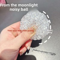 Balle Squishy Lune Blanche Faite à la Main, Anti-Stress Transparente de Haute Qualité, Jouet de Décompression Unisexe pour Tous