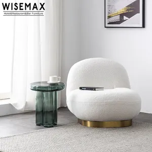 Estilo moderno mobiliário de casa sala de estar transparente conjunto de mesa de café mesa redonda final mesa de chá de vidro de cogumelos