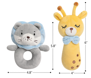 Soffice bambino sonaglio peluche animali di pezza sonaglio Set doccia per i neonati che giocano doccia sonaglio peluche - Product Image 3