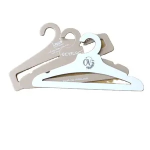 Eco Recyclable Paper Hangers Clothes Coat Shirt Cardboard Hangers Fabric Hanger For Textile Sample