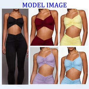 Reggiseno Sportivo da Donna Personalizzato in Nylon Traspirante Antirughe ad Alta Elasticità, Tessuto Riciclato per Allenamento e Pilates - Product Image 2