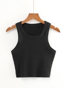 Haut court <span class=keywords><strong>gilet</strong></span> mince mode femmes été débardeur tricot respirant femmes <span class=keywords><strong>gilet</strong></span> personnalisé de haute qualité 100% <span class=keywords><strong>coton</strong></span> impression - Product Image 3
