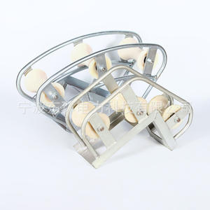 Poulie de pose de câbles en alliage d'aluminium, triple port de conduit en nylon, poulie de tête de puits avec tête de puits pour la gestion des câbles - Product Image 1