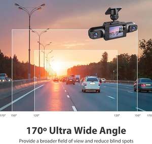 กล้องติดรถยนต์แบบพาโนรามา 360 องศา ความละเอียด 1080P หน้าจอ 2 นิ้ว 4 เลนส์ ตรวจจับการชน ตรวจจับการเคลื่อนไหว บันทึกวิดีโอข้ามประเทศ - Product Image 3